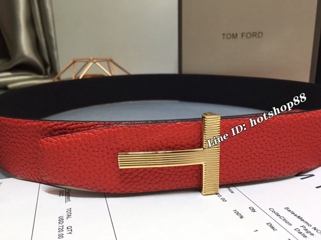 TOM FORD商務男士皮帶 湯姆福特雙面小牛皮腰帶  jjp1879